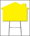 4mm corrugated plastic house sign sheets, white or yellow shaped house plastic sheets