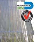 16mm plastic corrugated storm panels, Clear 16mm Gallina Storm Panel corrugated plastic sheets Florida state and Miami-Dade County approved for direct mount
