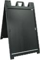 black signicade deluxe curb sign, a-frame sign holder for plastic corrugated sheets pads coroplast